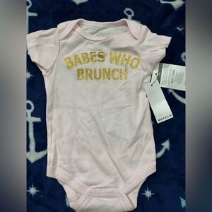 NWT Babes who brunch onesie